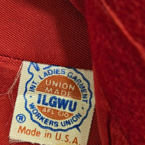 NWT VTG Michelle Stuart Petite SM* Red Wool Double-Breasted Overcoat Trench Coat - Picture 9 of 13